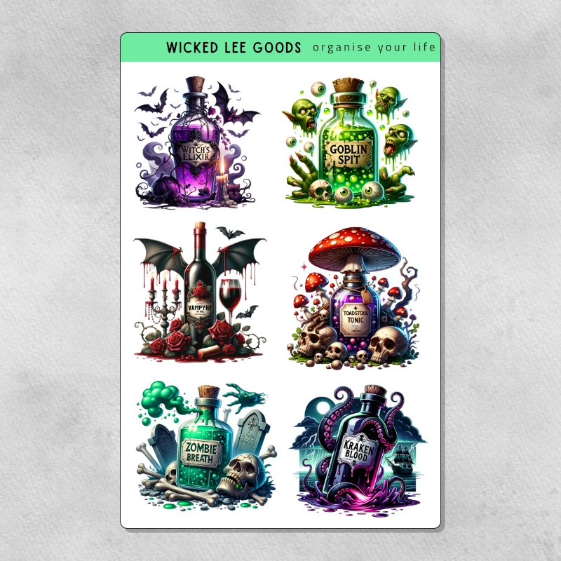 Poison Bottles | Sticker Sheet